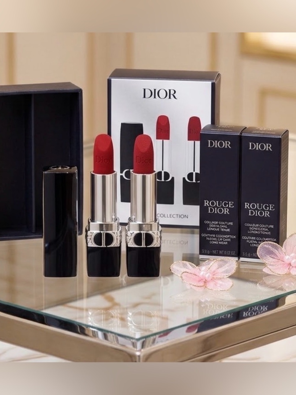 Dior Lipstick Rouge Dior Classic Red Lipstick Duo New 999 Velvet & 720 Icone